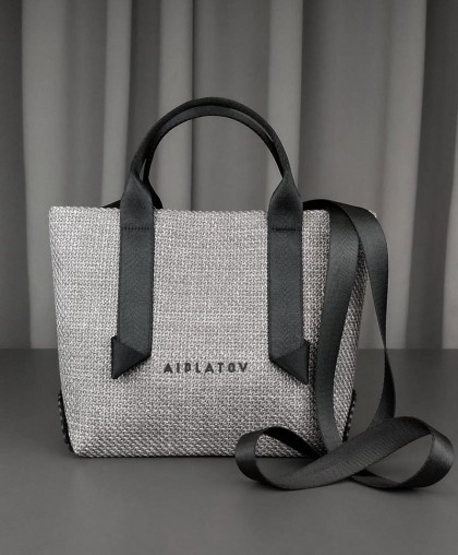 Сумка mini tote bag из коллекции "TWEED" светлого цвета