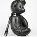 Авторский аксессуар мини сумка  "Медведь-боксерская перчатка кожаный темно-коричневого цвета"