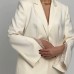 Жакет женский кремового цвета с кружевом на рукавах