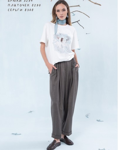 Брюки LEA LEA коричневого цвета