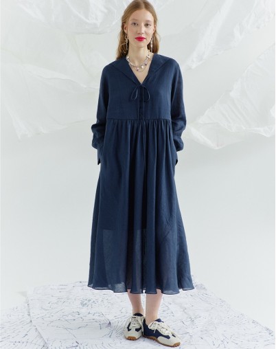 Платье LEA LEA синего цвета