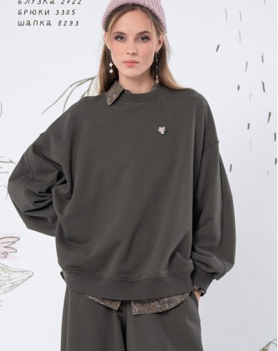 Свитшот LEA LEA в зелёном цвете