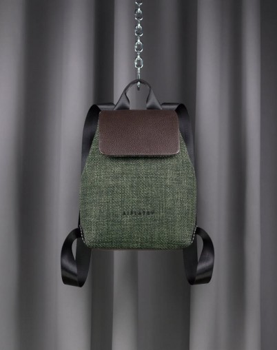 Рюкзак из коллекции "TWEED"  зеленого цвета