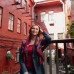 Купить шелковый Платок «Красный дворик» в Минске