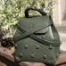 рюкзак из натуральной кожи бренд Панаскин ручной работы темно-зеленого цвета