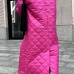 Пальто стеганое женское цвета фуксии на подкладке